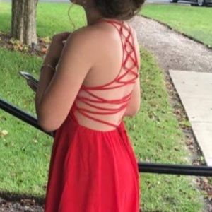 Red Lulus homecoming dress